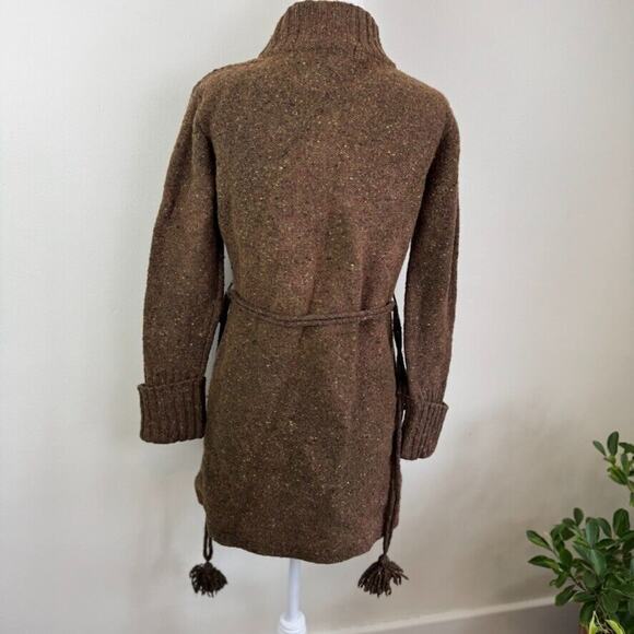 Vintage Wool Button Cardigan Sweater Petite Medium Fit Small Brown Fairycore - Picture 4 of 10
